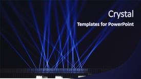  Presentation with blue night - Colorful PPT theme enhanced with light show performance at night backdrop and a navy blue colored foreground