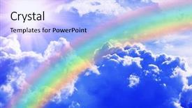  Presentation with light spectrum - Cool new presentation with light spectrum - sun sky and rainbow backdrop and a light blue colored foreground