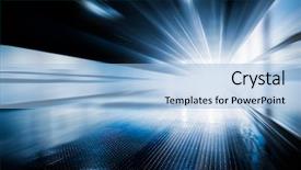  Presentation with empty road motion blur - Cool new presentation theme with day light - empty road with motion blur backdrop and a light blue colored foreground