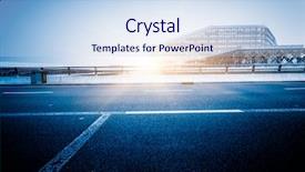  Presentation with chromosome motion - Colorful presentation design enhanced with motion traffic at shenzhen airport backdrop and a sky blue colored foreground