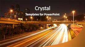  Presentation with highway - Presentation design featuring light streaks - highway at night background and a  colored foreground