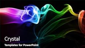  Presentation with green smoke color - Presentation theme consisting of light streaks - streams of a smoke colour background and a black colored foreground