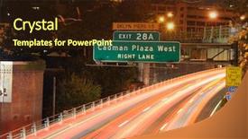  Presentation with brooklyn - PPT theme consisting of light streaks on interstate 278 background and a  colored foreground