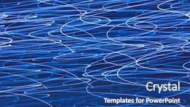  Presentation with movements - Slide deck having light striped trails with chaotic background and a ocean colored foreground