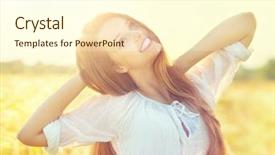  Presentation with free nature - Cool new presentation with light sunrise glow sun free backdrop and a cream colored foreground