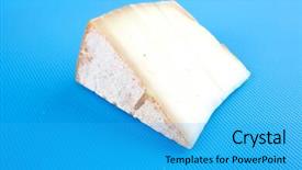  Presentation with blue cheese - Presentation theme featuring light-swiss-gauda-cheese background and a cyan colored foreground