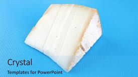  Presentation with blue cheese - PPT layouts consisting of light-swiss-gauda-cheese background and a light blue colored foreground