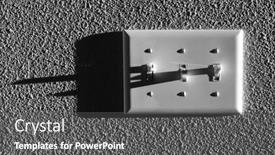  Presentation with light - Presentation theme featuring light-switc-for-several-lights background and a dark gray colored foreground