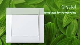  Presentation with light green - Presentation design featuring light switch on green leaves background and a forest green colored foreground