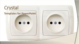  Presentation with outlet - Colorful slide set enhanced with light switches sockets - electrical outlet isolated backdrop and a cream colored foreground