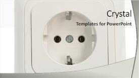  Presentation with outlet - Theme consisting of light switches sockets - white power outlet and socket background and a lemonade colored foreground