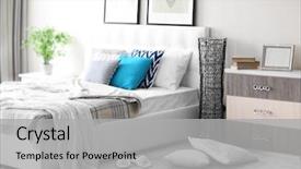  Presentation with furniture - Theme enhanced with light tones with white furniture background and a light gray colored foreground