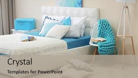  Presentation with furniture - Colorful slide deck enhanced with light tones with white furniture backdrop and a light gray colored foreground