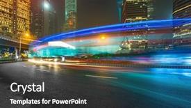  Presentation with shanghai - Amazing slide deck having light trails at downtown district shanghai china backdrop and a dark gray colored foreground