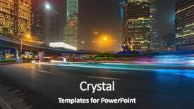  Presentation with shanghai - Amazing theme having light trails at downtown district shanghai china backdrop and a dark gray colored foreground