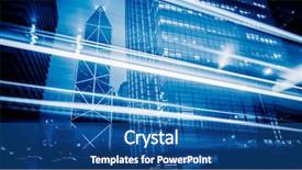  Presentation with light blue dna - Cool new slides with light trails in the city backdrop and a  colored foreground