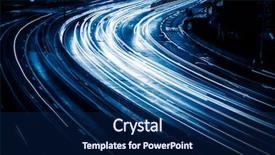  Presentation with hongkong - Audience pleasing presentation design consisting of light trails in the downtown backdrop and a navy blue colored foreground