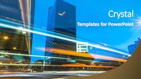  Presentation with hongkong - Audience pleasing presentation consisting of light trails through the footbridge hongkong china backdrop and a gray colored foreground