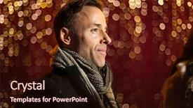  Presentation with light - Presentation having light wall at christmas market background and a  colored foreground