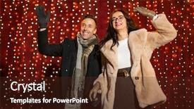  Presentation with light - Cool new presentation with light wall at christmas market backdrop and a tawny brown colored foreground