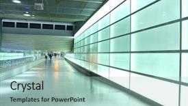  Presentation with berlin wall - Beautiful presentation design featuring light wall in berlin underground backdrop and a mint green colored foreground