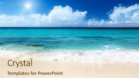  Presentation with dominican republic - Slide deck featuring light waves - beach on catalina island dominican background and a cream colored foreground