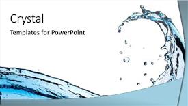  Presentation with splashing - Colorful slides enhanced with light waves - isolated shot of water splashing backdrop and a white colored foreground