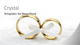  Presentation with wedding rings - Audience pleasing PPT theme consisting of light-wedding-celebration-background-pair backdrop and a white colored foreground