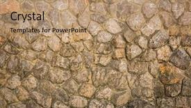  Presentation with stone - PPT theme enhanced with light weight concrete - stone wall background background and a  colored foreground