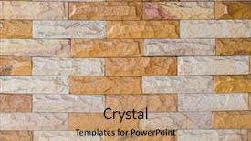  Presentation with weight - Amazing PPT theme having light weight concrete - stone wall background backdrop and a  colored foreground