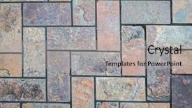  Presentation with stone - Slides having light weight concrete - stone wall background background and a  colored foreground