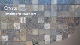  Presentation with stacked stone wall - Audience pleasing slide set consisting of light weight concrete - stone wall background backdrop and a  colored foreground