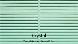  Presentation with wooden lighting - Amazing presentation design having light wooden shutters backdrop and a mint green colored foreground