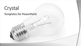  Presentation with bulb brain - Cool new slides with lightbulb brain - bulb over white backdrop and a white colored foreground