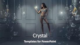  Presentation with light bulbs - Theme having lightbulb brain - fashion art scene brunette beauty background and a dark gray colored foreground