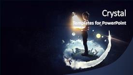  Presentation with idea - Cool new PPT layouts with lightbulb brain - he got bright idea mixed backdrop and a black colored foreground