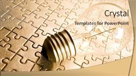  Presentation with idea - Beautiful slide deck featuring lightbulb puzzle - idea backdrop and a  colored foreground