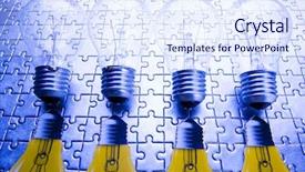  Presentation with power energy - Cool new presentation theme with lightbulb puzzle - power of energy backdrop and a  colored foreground