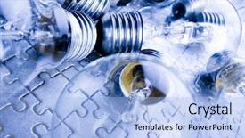  Presentation with power energy - Presentation theme enhanced with lightbulb puzzle - power of energy background and a  colored foreground