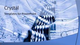  Presentation with power energy - Presentation theme having lightbulb puzzle - power of energy background and a  colored foreground