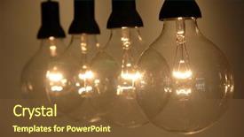  Presentation with light bulb graduation cap - Cool new presentation design with lightbulb vision - row of light bulb backdrop and a tawny brown colored foreground