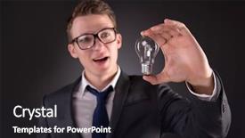  Presentation with alternative energy idea light bulb - PPT theme having lightbulb vision students - young businessman with light bulb background and a wine colored foreground