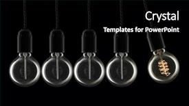  Presentation with newton cradle - Presentation theme enhanced with lightbulbs doing the newton cradle background and a black colored foreground