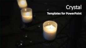  Presentation with candles - PPT theme consisting of lighted-candles-arranged-arc background and a black colored foreground