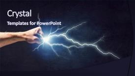  Presentation with energy power - Presentation theme enhanced with lighten - energy and power concept background and a wine colored foreground