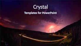  Presentation with lightening - Audience pleasing slides consisting of lighten - lightening and storm over hills backdrop and a wine colored foreground