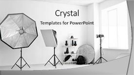  Presentation with professional audio studio - Audience pleasing PPT layouts consisting of lighten - professional equipment in modern photo backdrop and a white colored foreground