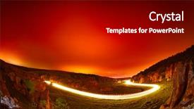  Presentation with lightening - Presentation theme with lightening and storm over hills background and a  colored foreground