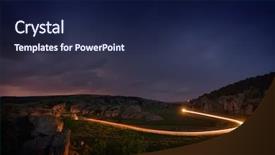  Presentation with lightening - Slide deck with lightening and storm over hills background and a  colored foreground