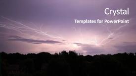  Presentation with lightening - Presentation theme with lightening strike over woods background and a  colored foreground